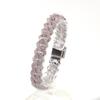 13mm Pink CZ Cuban Link Chain Bracelet for Women Hip Hop Rapper Iced Out Bling Necklace RTS Jewelry Gift