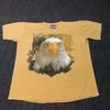 Vintage Aw American Wildlife T Shirt Eagle Face Print Adult Large Beige Vintage Stylish Unisex Soft Fashion