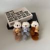 Cute Plush Otters Holding Fish Keychain  Backpack Animal Keyrings Bag Key Wallet Pendant Toy Girls Gift