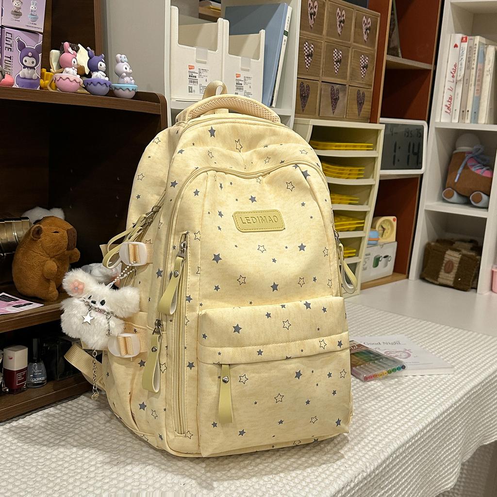 Schoolbag: Korean-style INS Artistic Fresh Star Backpack, High-aesthetic Collegiate Style, Backpack for Middle and High School Students for