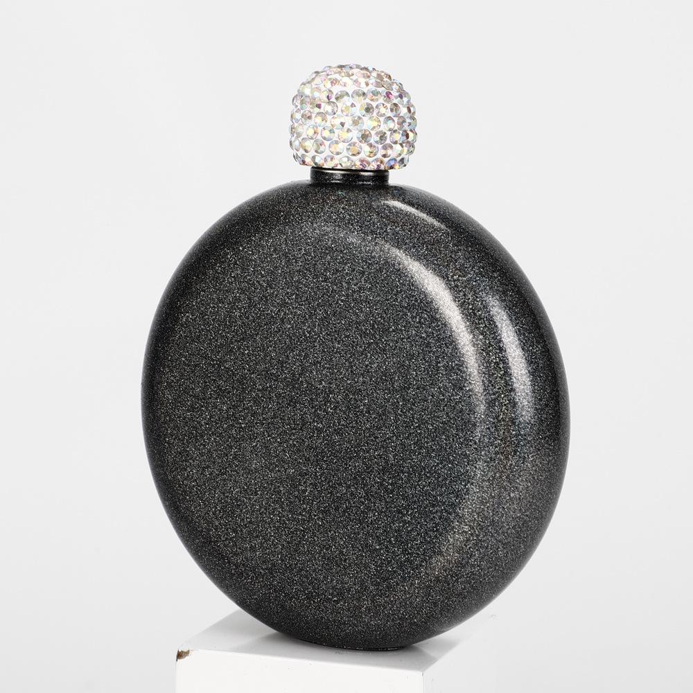 

1 шт. Портативный круглый маленький винный кувшин из нержавеющей стали 304, мини-бутылка для вина для женщин с флэш-покраской