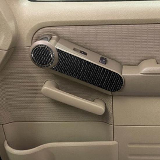 12Pcs Carbon Fiber Interior Door Panel Cover Trim For Ford Explorer 2008-2010