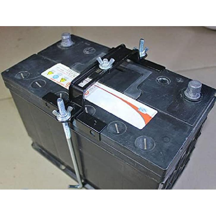 Adjustable Battery Hold Down, Universal Battery Adjustable Crossbar With L Bolt Battery Tie Down Holder For Cars SUVs (Bolt Length 27Cm/10.63Inches)