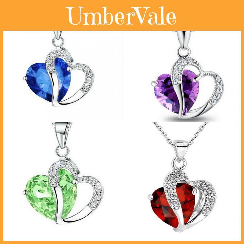 Collana Stile Coreano a Forma di Cuore con Cristalli di Zircone Catena Clavicola per Donne Benefici per Dipendenti Souvenir Matrimonio Viaggio K132