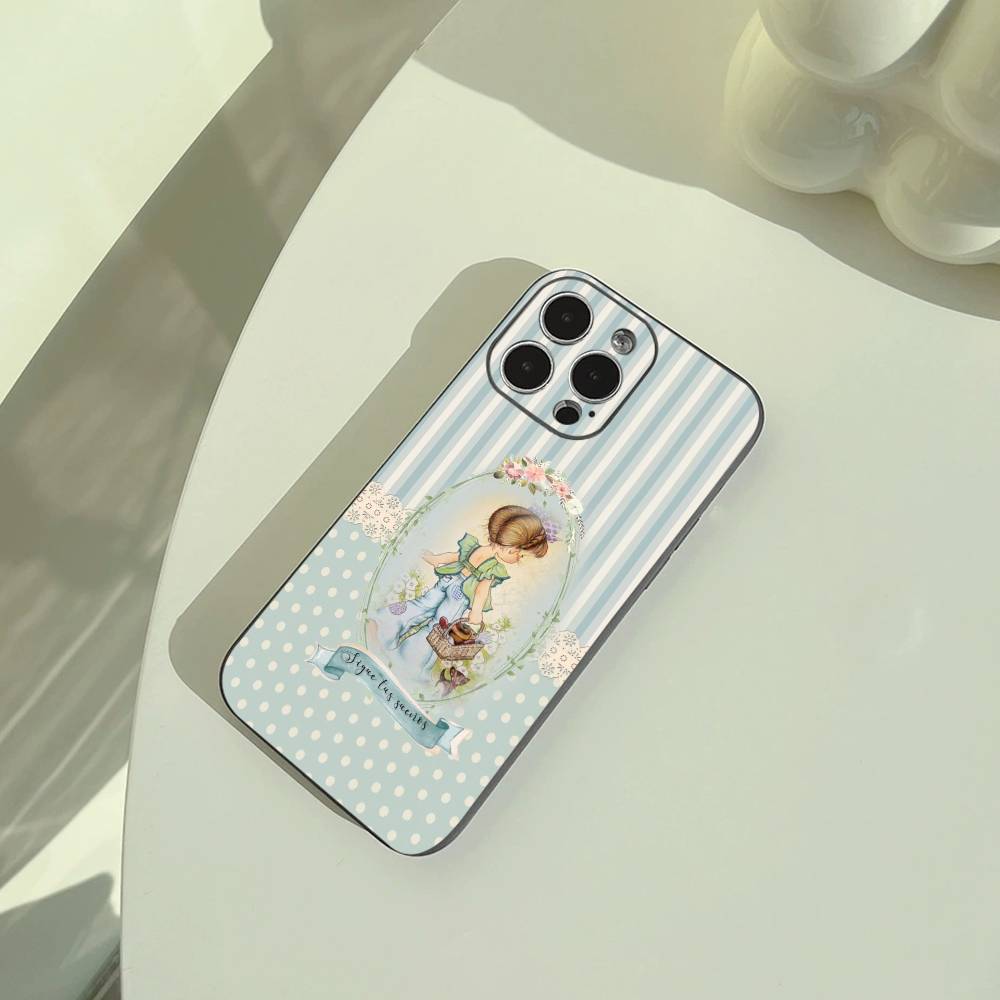 Sarah K-Kay Girl Colorful Phone Case For iPhone 17,16,15,14,13,12,11 Pro Max,16Plus,XS Soft Black Cover