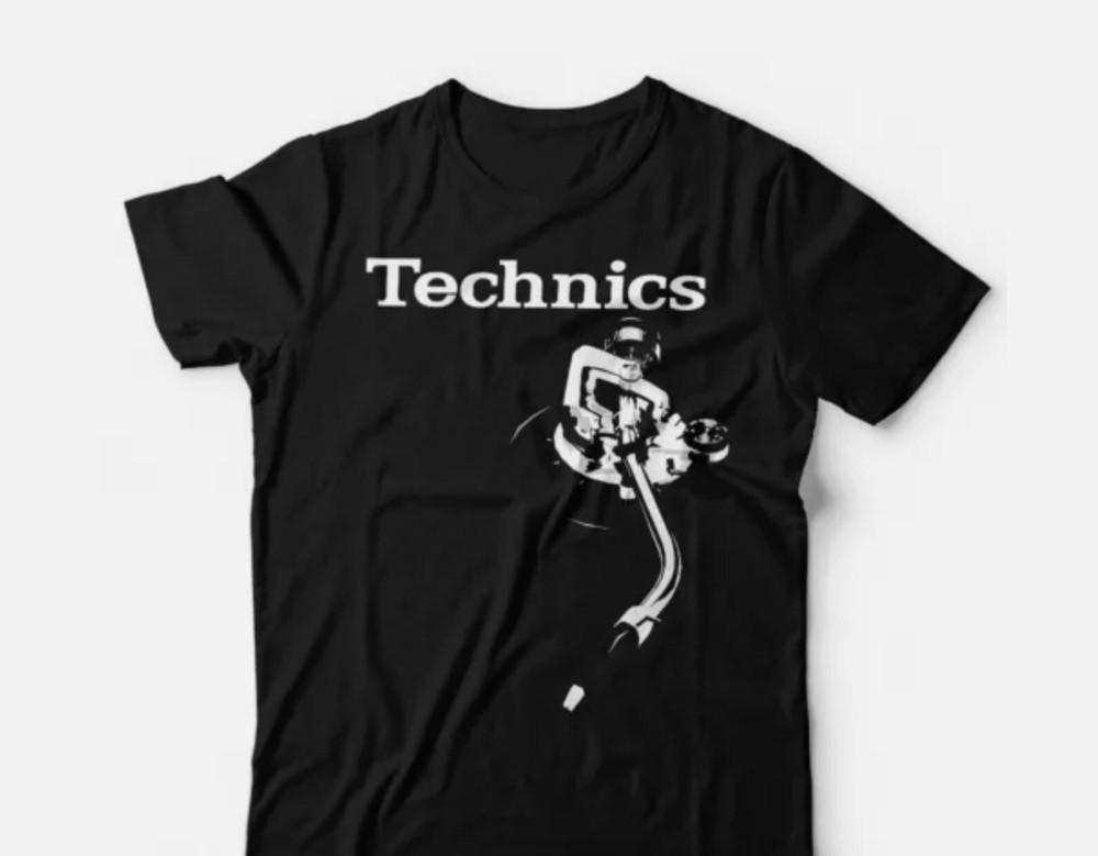 Technics Tone Arm Unisex TShirt   Turntable Vinyl Record DJ