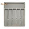 Cutlery Drawer Organizer Tray 6 Compartment Plastic Storage Box for Kitchen Utensils Forks Spoons Cutter Sturdy BPA-Free Divider Holder