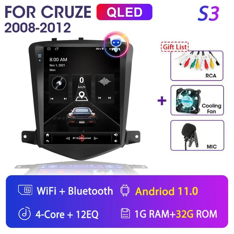 9.7" Android 12 Carplay Car Radio for Chevrolet Cruze J300 2008 - 2012 Multimedia Player 2 Din GPS Stereo DVD Head Unit