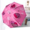 1pc Heart beat Automatic Folding Umbrella - Portable Collapsible Design, 8-Rib Iron Frame, Playful Design yy251215241