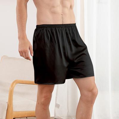 Ανδρικά Καθημερινά Σορτς από Απομίμηση Μεταξιού Ελαστική Μέση Σορτς Ύπνου Λείο Ύφασμα Φαρδύ Σορτς