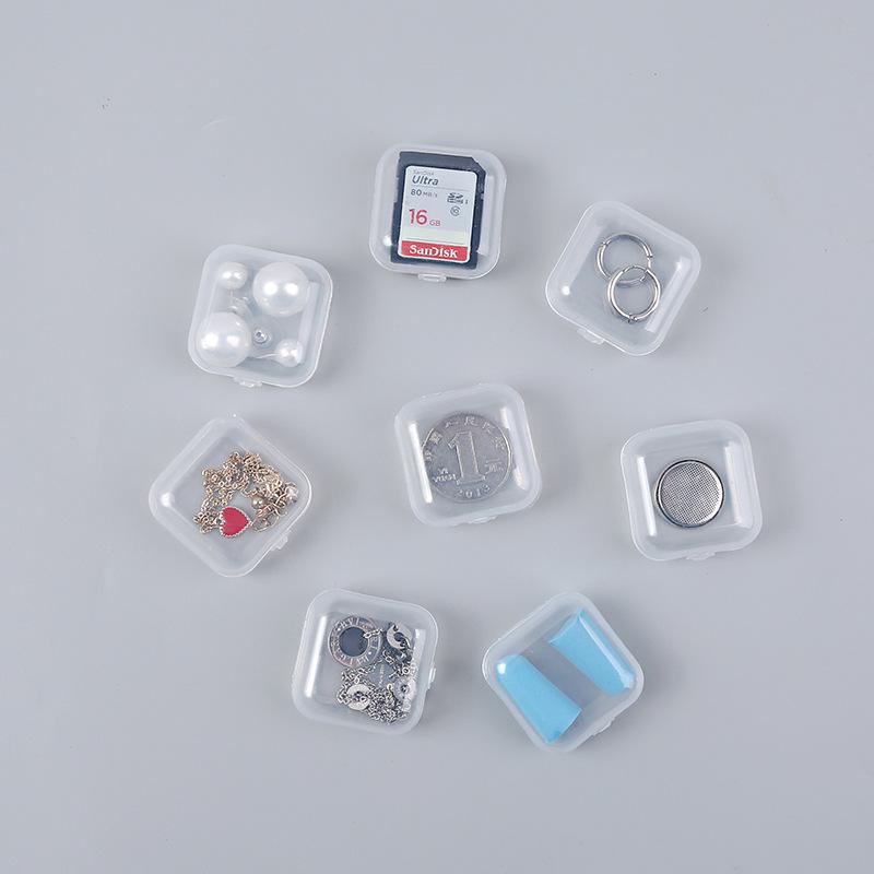 Compact Plastic Storage Box for Earplugs, Jewelry, Small Parts, and Medicine