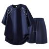 2026 Men's Beaded Summer Short Sleeve T-Shirt & Shorts Set