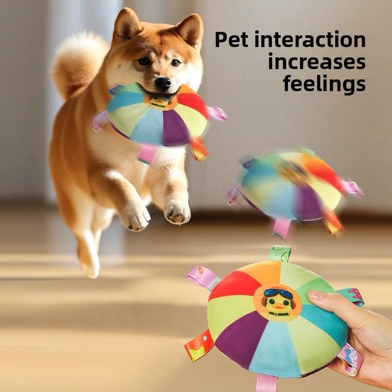 Dog Fur Sounds, Frisbee Toy, Interactive Puppy Frisbee, Teeth Grinding, Biting, Pet Border Collie Training, Dog Training