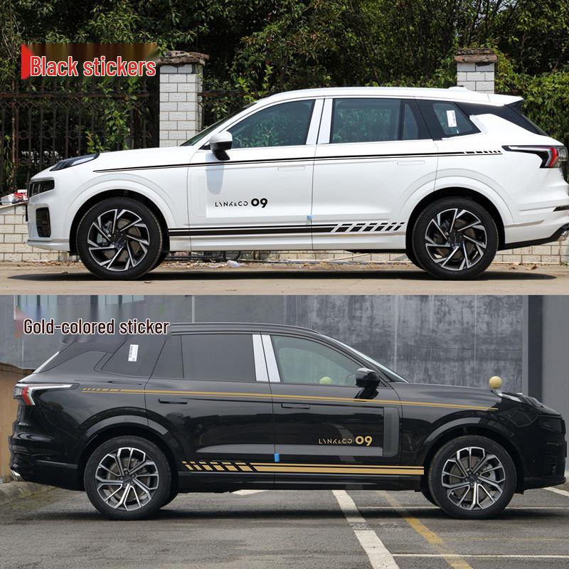 Lynk & Co 09 Auto Seitenschweller Aufkleber: Dynamische Taillenfarbstreifen für personalisierten Stil
