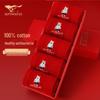 Sevenwolves Men's Lucky Red Cotton Mid-Calf Socks (5 Pairs)