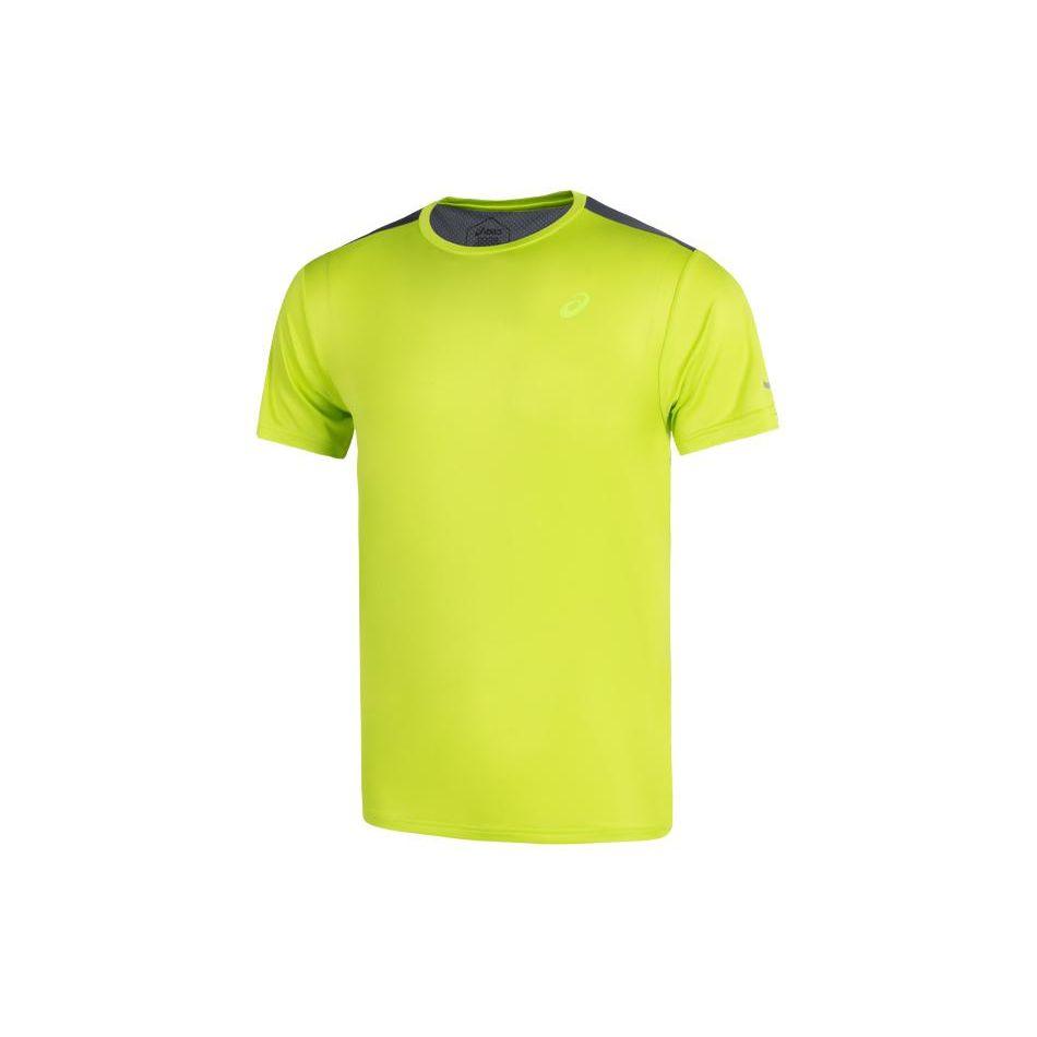 Asics Lite-Show Logo Round Neck Breathable Sports Short Sleeve T-Shirt Men T-Shirts Green Gray 2011C767-302