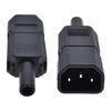 2Units 3Pin Inlines Power Plugs Adapters 10A 250V IEC320 C13 Female With Groundeds Terminals Connectors