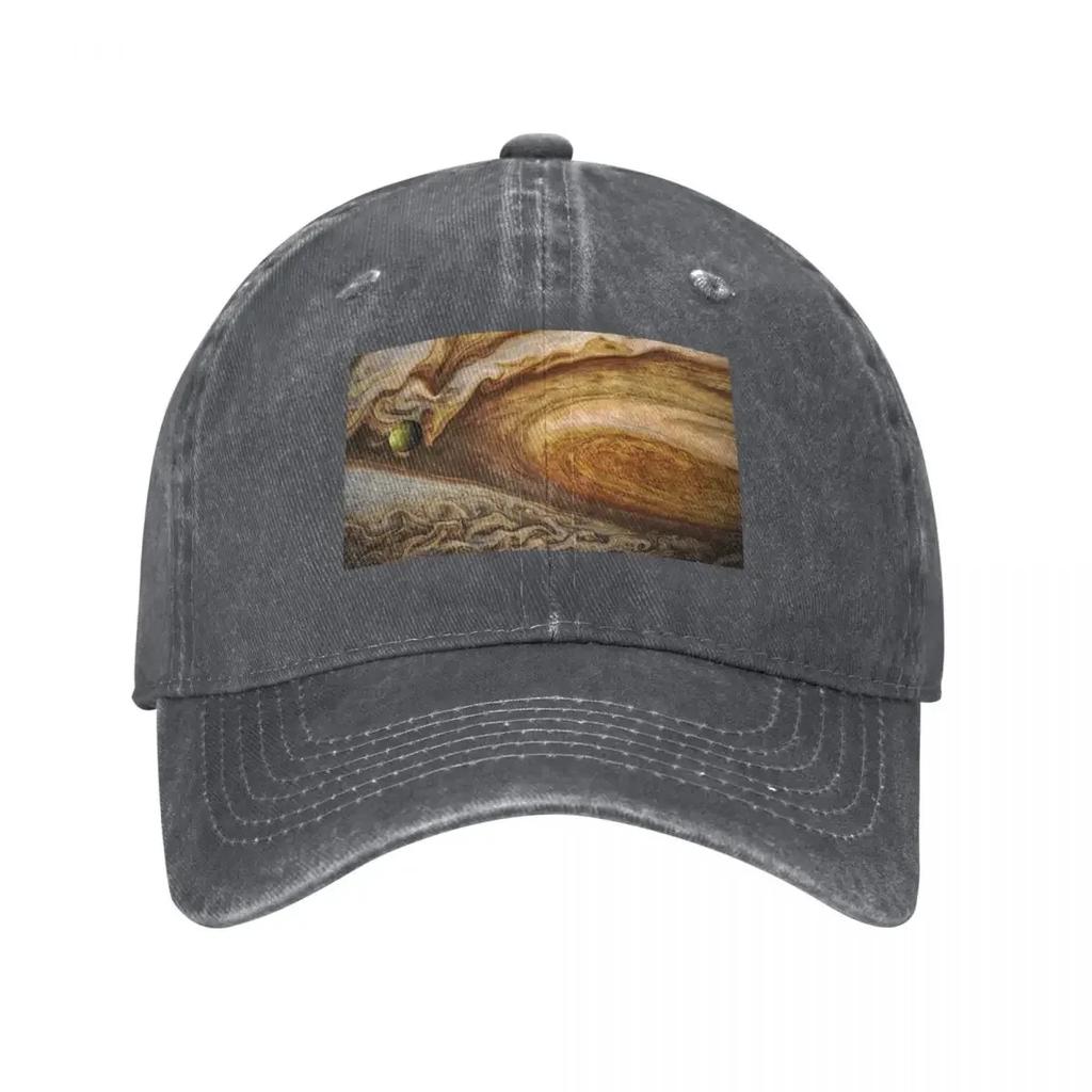 Callisto passing before Jupiter space exploration astronomy Baseball Cap Golf Hat Unisex western Hat Hat Unisex Luxury Boy Womens
