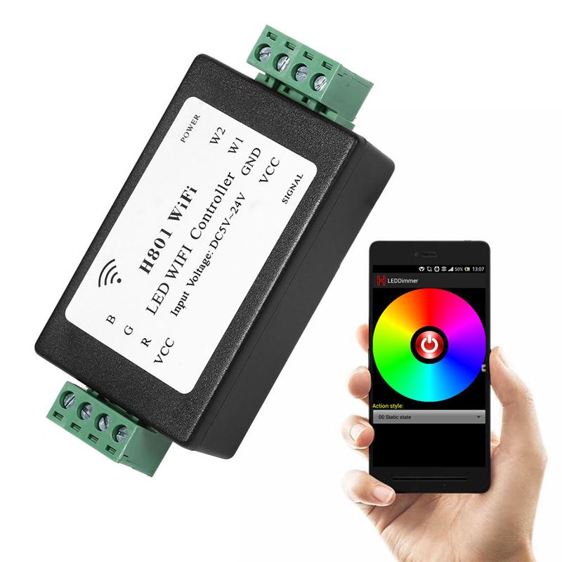 PDTO Plastic Wireless Dimmer Android Receiver RGB LED Strip Light WiFi  Controller-buy at a low prices on Joom e-commerce platform