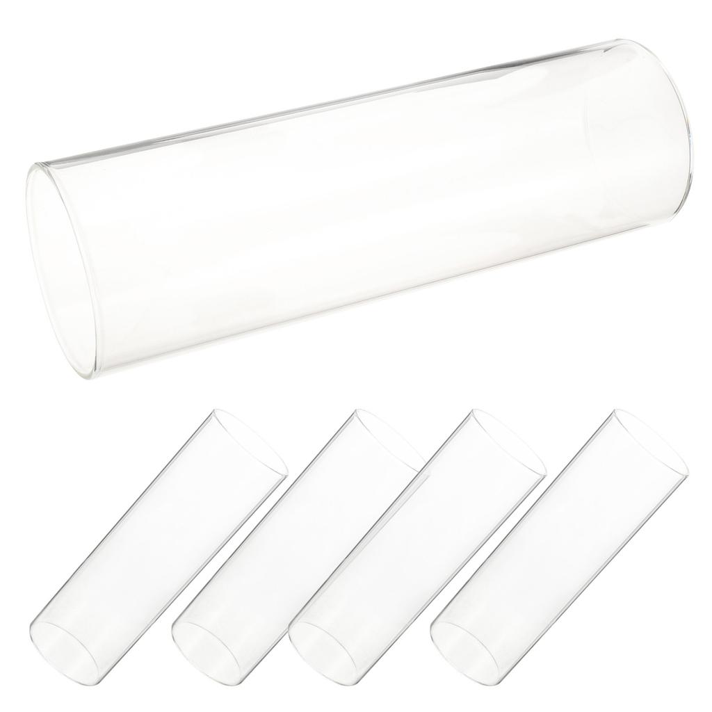6Pcs Clear Glass Cylinder Vase Set for Hydroponic Flowers Floating Candles Home Decor Vases Centerpieces Modern Minimalist