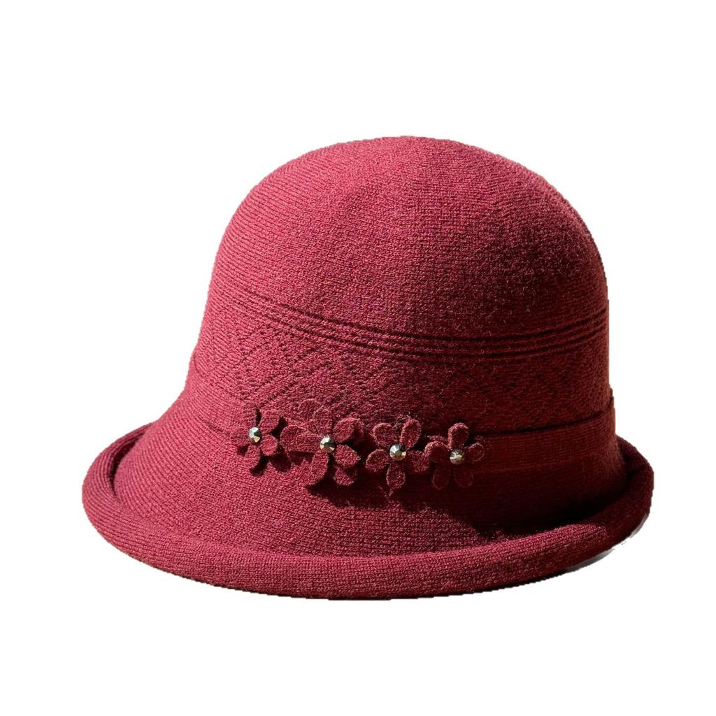 Cappello da Pescatore Autunno e Inverno per Madre di Mezza Età e Anziani Cappello Caldo e Antivento Cappello in Maglia per Anziana Nonna Colore Unico Anti Freddo