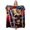 Cool Contrast Tiger Print Flannel Blanket Soft Nap Air Conditioner Throw Home