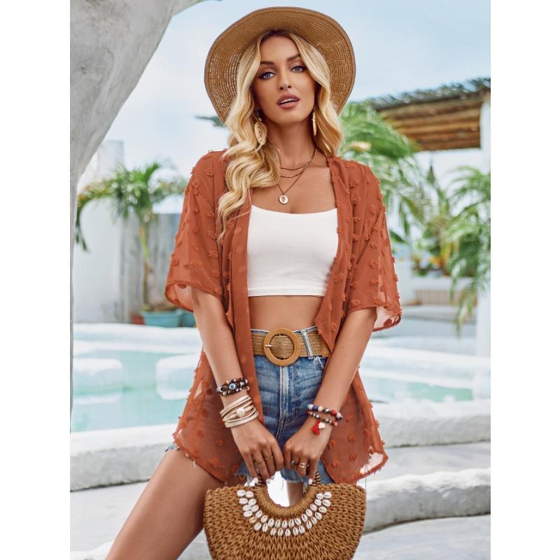 

Модный повседневный летний новый стиль женский тонкий кардиган рубашка женский L