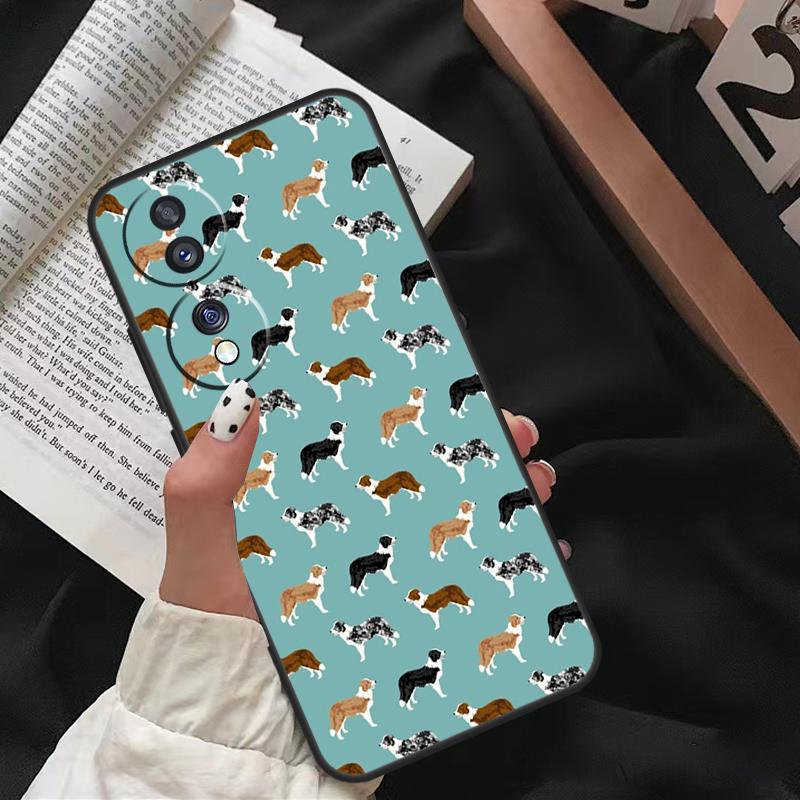 Cartoon Border Collie For Honor Magic 8 Pro 6 5 7 Lite Case For Honor 200 400 50 70 90 X8b X9a X9b X9c X9d Win RT