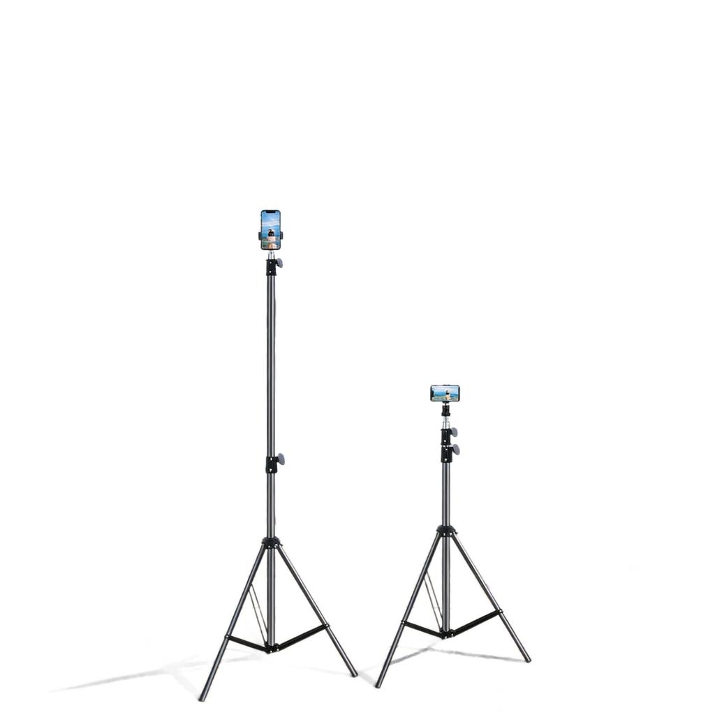 Telescopic 2.1m Phone Holder Tripod & Selfie Stick with Floor Stand