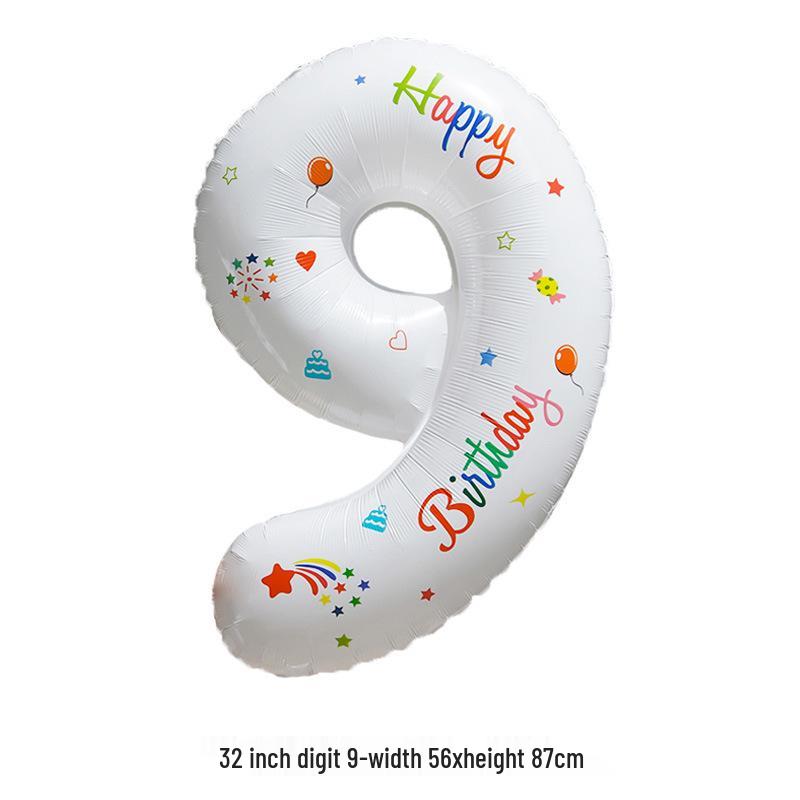 32" Rainbow Jelly Gradient Aluminum Foil Balloon for Birthday, Festival, Wedding Party Decorations
