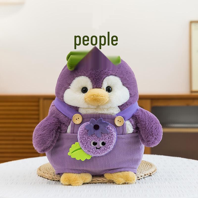 Adorable Eggplant Penguin Plush Toy - Cosplay Goose Pillow for Kids' Birthdays