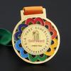 Custom Rainbow Flower Zinc Alloy Medal - Electroplated Gold, Silver, Bronze Finishes, High-Quality Award
