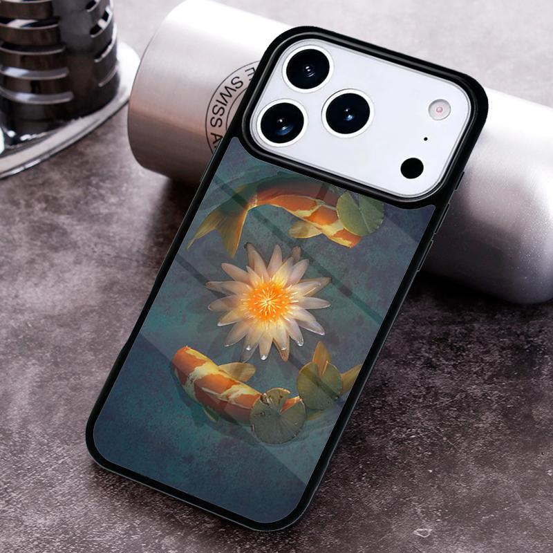 Ying Yang Koi Fish Phone Case For iPhone 17,16e,15,14,13,12,11,Mini,Pro,MAX soft Silicone Cover
