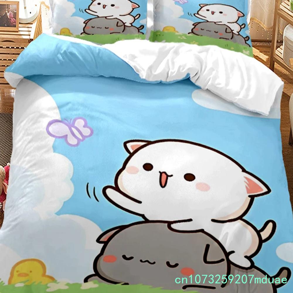 New Cute Bubu Dudu Cartoon Bear Panda Duvet Cover Kawaii Bedding Sets Soft Quilt Cover Single/Double/Queen/King Boys