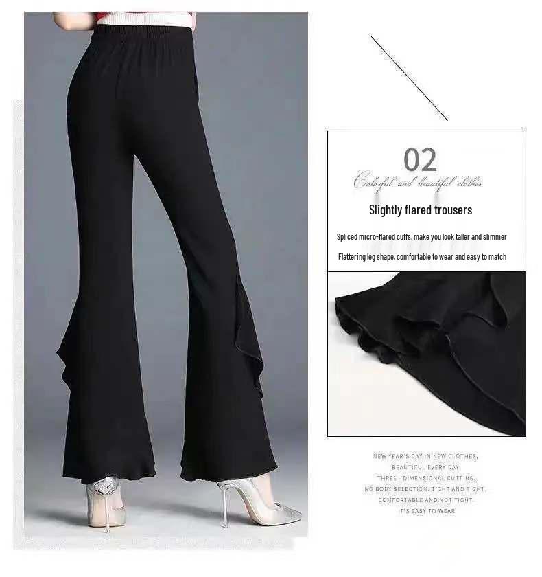 Sommer 2023 Damen High-Waist Chiffon Schlaghose – Schlankmachend, Stilvoll, Vielseitig, Weiter Beinschnitt