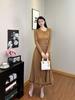 Chic Autumn/Winter Slimming Ruffle-Trimmed French Long-Sleeve Socialite Dress