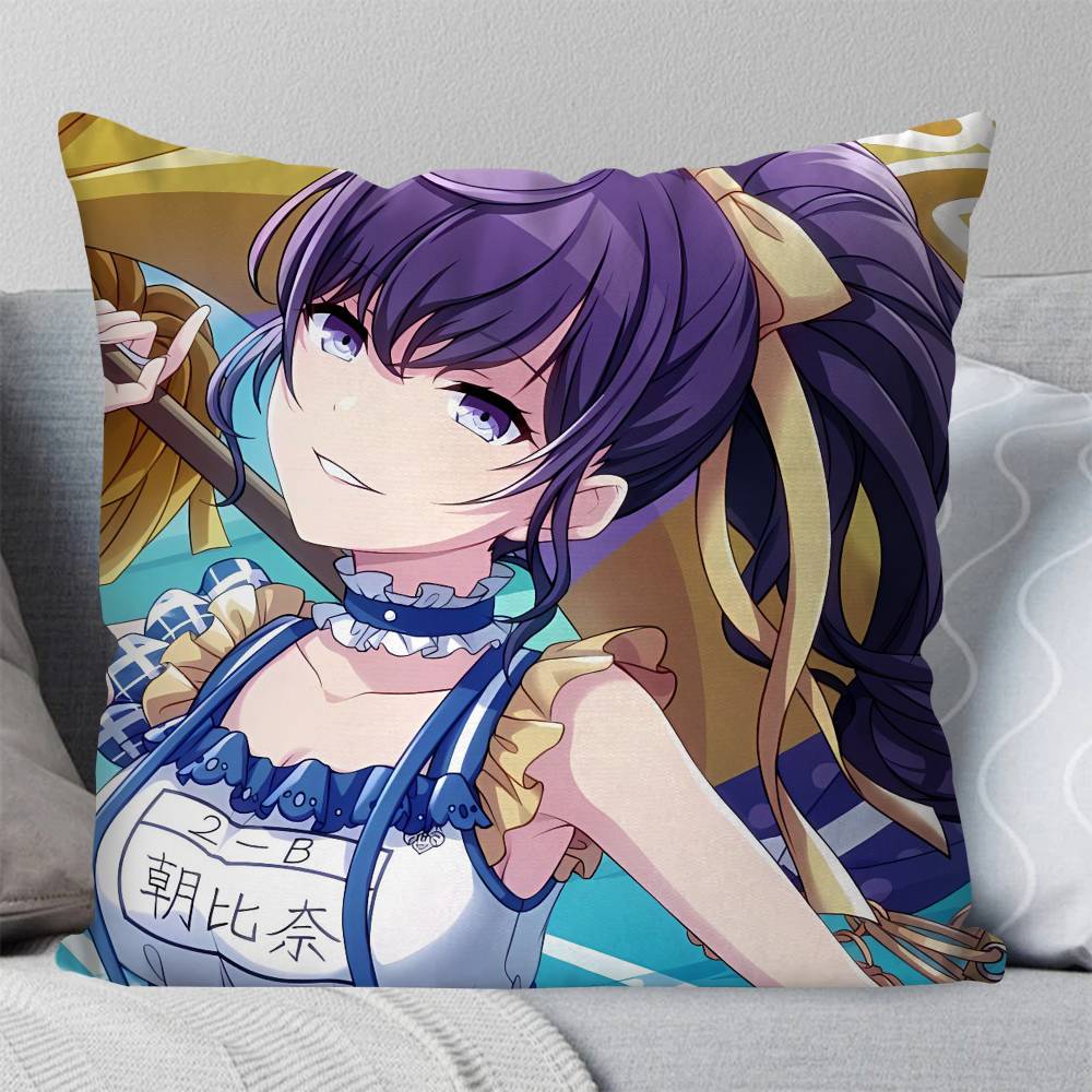 Mafuyu Asahina Anime PProject Pillow Case Fashion Square Pillowcase Bedroom Sofa Room Ins Decoration Leisure