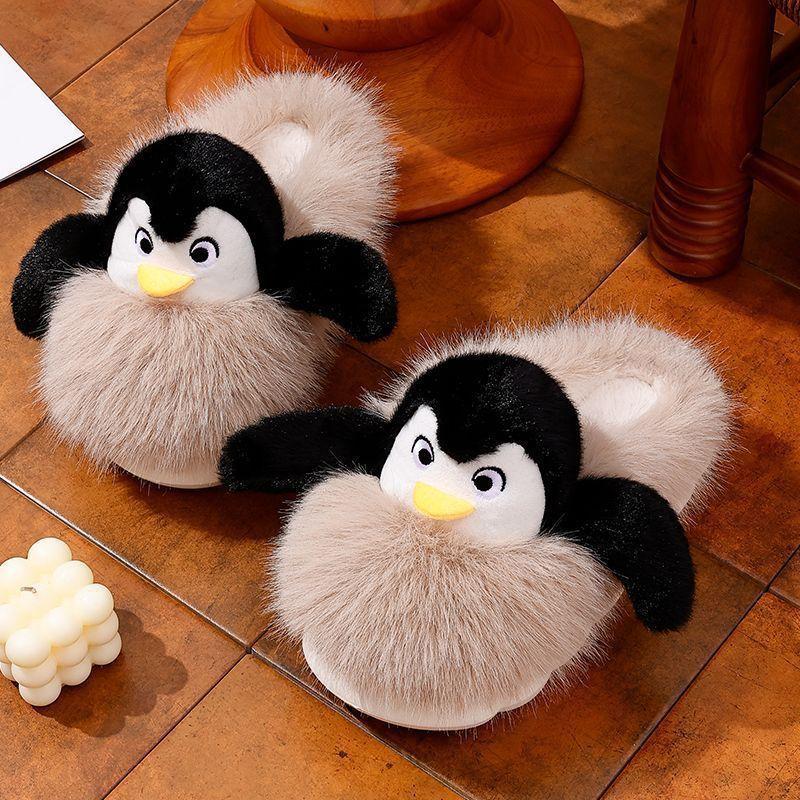 Autumn new cute cartoon cotton slippers versatile comfortable casual bag head slippers outer wear