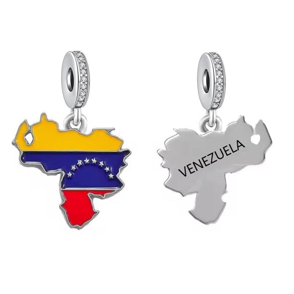 New Copper Canada American Flag Spaceship Map Charm Fit Original Bracelet Accessories Women Jewelry
