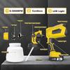 20V Cordless DIY Electric Paint Sprayer Gun 800ml Mini Brushed Motor 2500PSI Battery-Powered Pressure Feed Spray Painting
