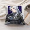 Calcharo Wuthering Waves Cushion Cover Silky Short Plush Invisible Zipper Dustproof Sofa Pillow Case For Home Decor