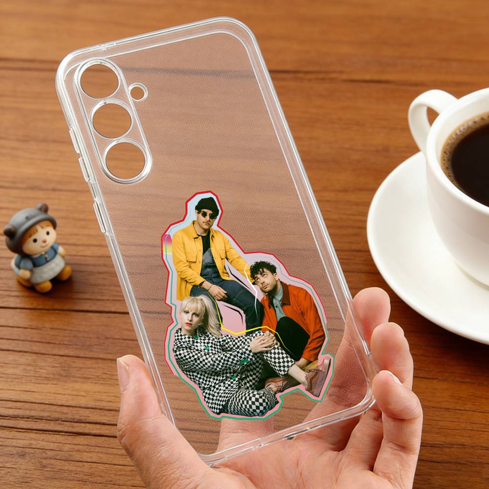 COOL Band P-Paramore-E phone Case For Samsung S30,23,21,22,20, FE lite,S10,9,8,7 PIus Note20ultra Soft Transparent