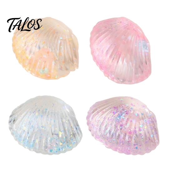 Transparent Shell Toy Clear Squeeze Stress Relief Glitter Sugar Ball Gadget Sensory Soft Decompression Fidget Party Favors Reliever