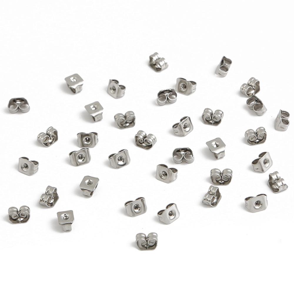 100-200pcs Stainless Steel Blank Post Flat Earring Stud Base Pins Earrings Earplug For DIY Earrings Jewelry Making Accessories
