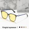 Fashion Square Metal Sunglasses With Uv400 Protection For Outdoor Activities And Street Style