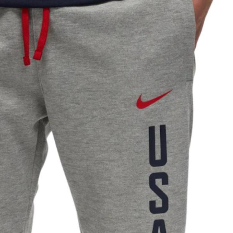 Nike USA Basketball Loose Comfortable Sweat-Wicking Hoodie With Drawstring And Mid-Waist Cuffed Joggers Casual Sports Set FQ0308-063+FQ0309-063