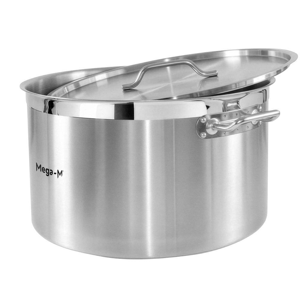 Medium Catering Pot With Lid Mega-M Pro 58L Dia. 50 Cm X H 30 Cm N
