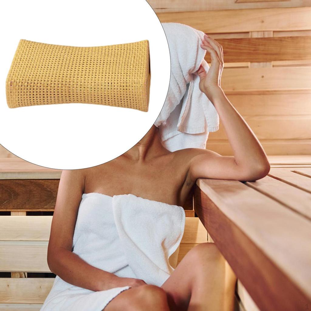 Comfortable, Breathable, Woven Synthetic Rattan Sauna Cushion, Ideal for Showering