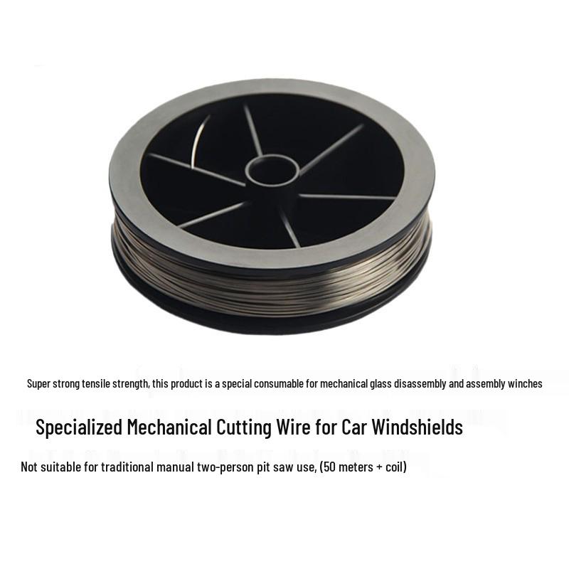 50m Automotive Windshield Removal & Installation Tool - Steel Wire Winch for Rubber Cutting Winch Special Steel Wire