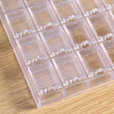 20 Bölmeli Şeffaf Akrilik Nail Art Süslemeleri Saklama Kutusu Rhinestone Boncuk Konteyner Kılıfı